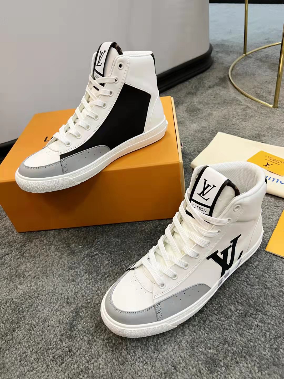 Louis Vuitton Charlie Sneaker Boot Mix Of Recycled And Bio Based Materials White For Women LV 1A9RYU - Soul Replicas