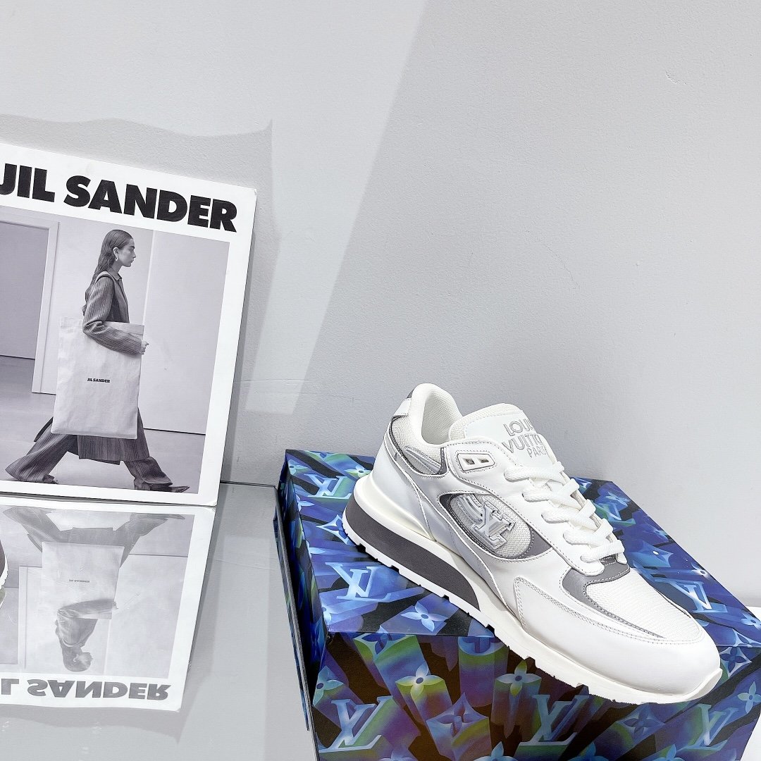 Louis Vuitton Run Away Sneaker Iridescent Textile White For Women LV - Soul Replicas