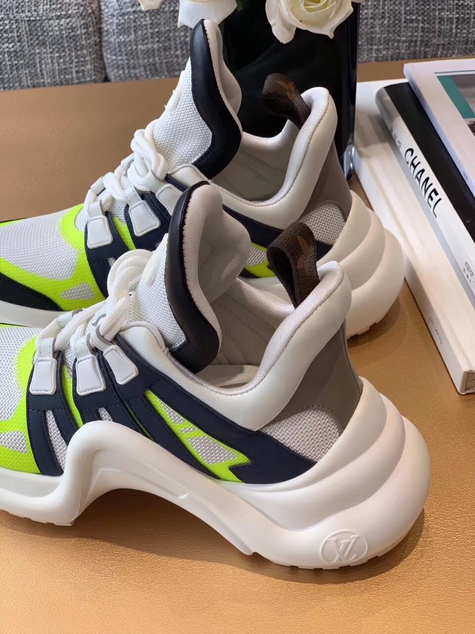 Louis Vuitton LV Archlight Sneaker Patent Monogram Material Black/White For Women LV - Soul Replicas