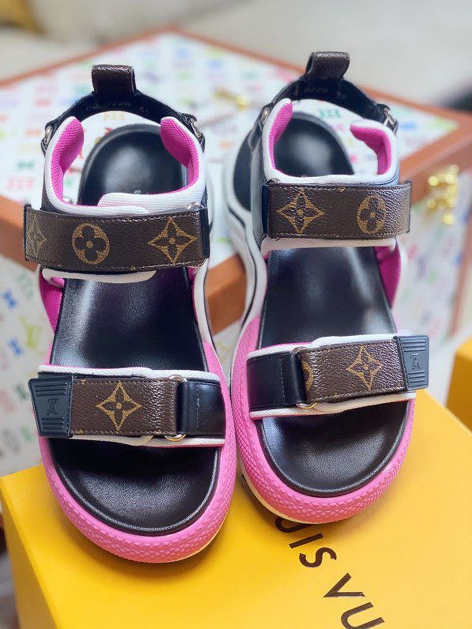 Louis Vuitton LV Archlight Flat Sandal Satin Pink For Women LV - Soul Replicas