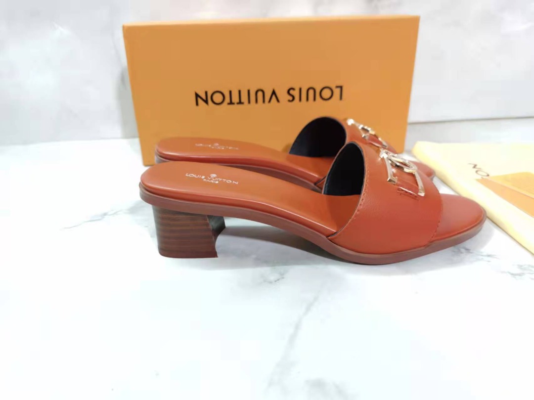 Louis Vuitton Lock It Mules Calfskin Leather Spring/Summer 2020 Collection 1A64MN Tan - Soul Replicas