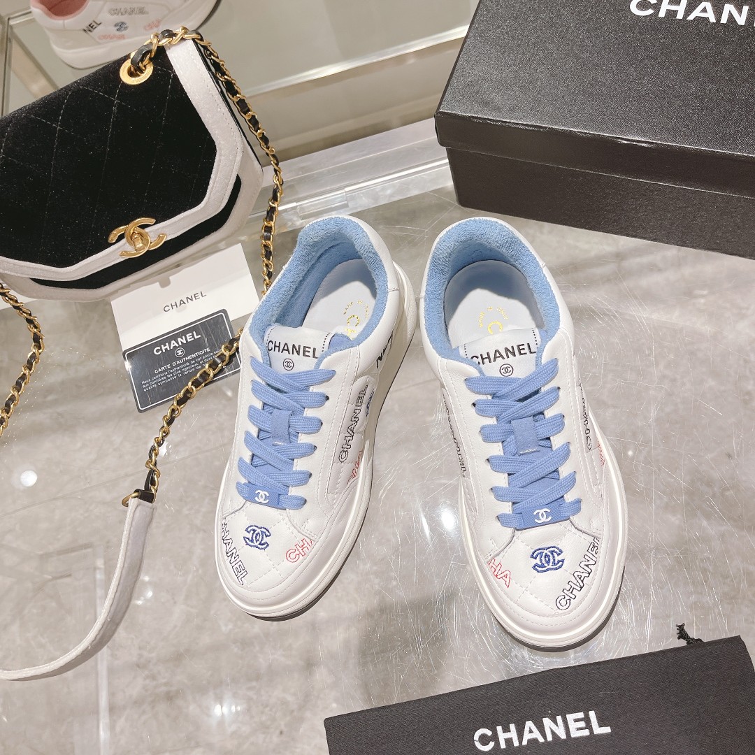 Chanel Women's Sneakers Blue For Women - Soul Replicas