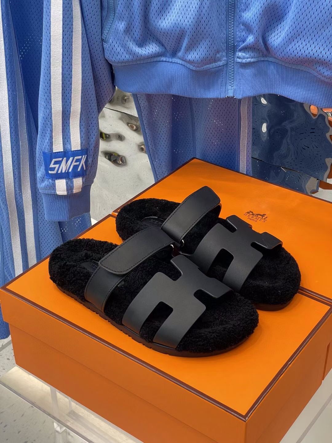 Hermes Chypre Sandal Black For Women H222865ZH02450 - Soul Replicas