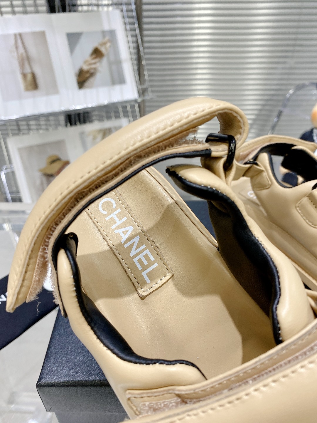 Chanel Women's Sandals With Chanel Logo Beige For Women - Soul Replicas