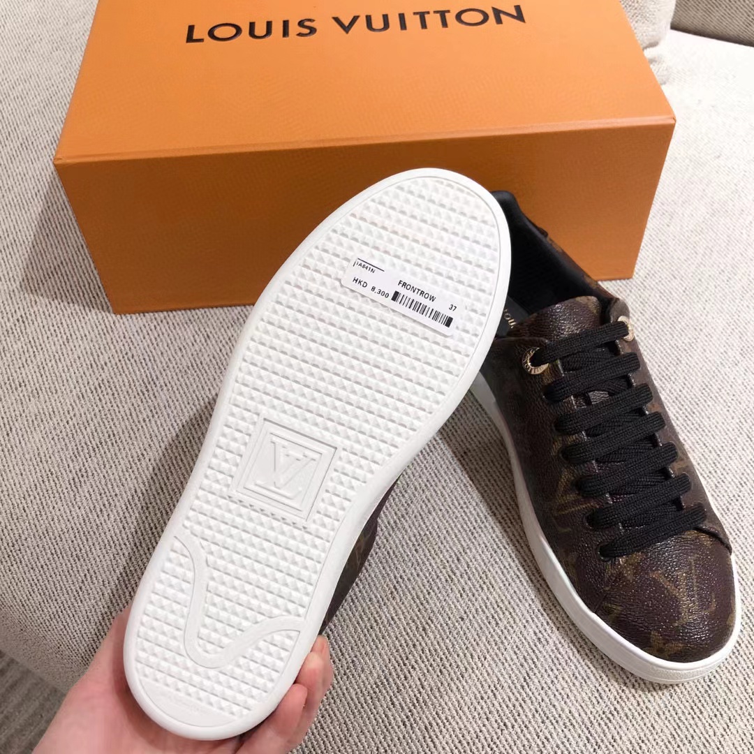 Louis Vuitton Time Out Sneaker Patent Monogram Material Brown For Women LV 1A8FJM - Soul Replicas
