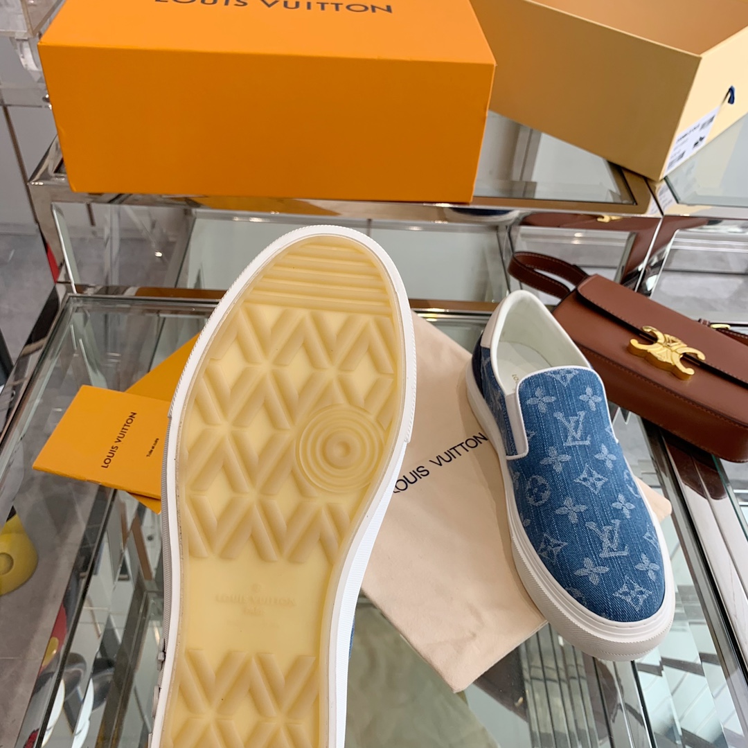 Louis Vuitton Women's Trocadero Slip On Light Blue For Women LV - Soul Replicas