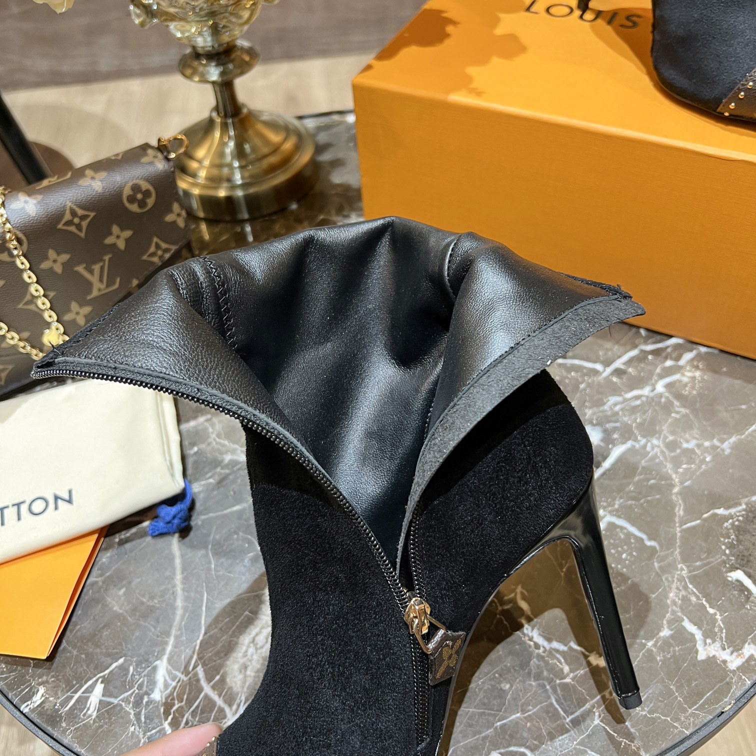 Louis Vuitton Women's Cherie Ankle Boots Black For Women LV - Soul Replicas