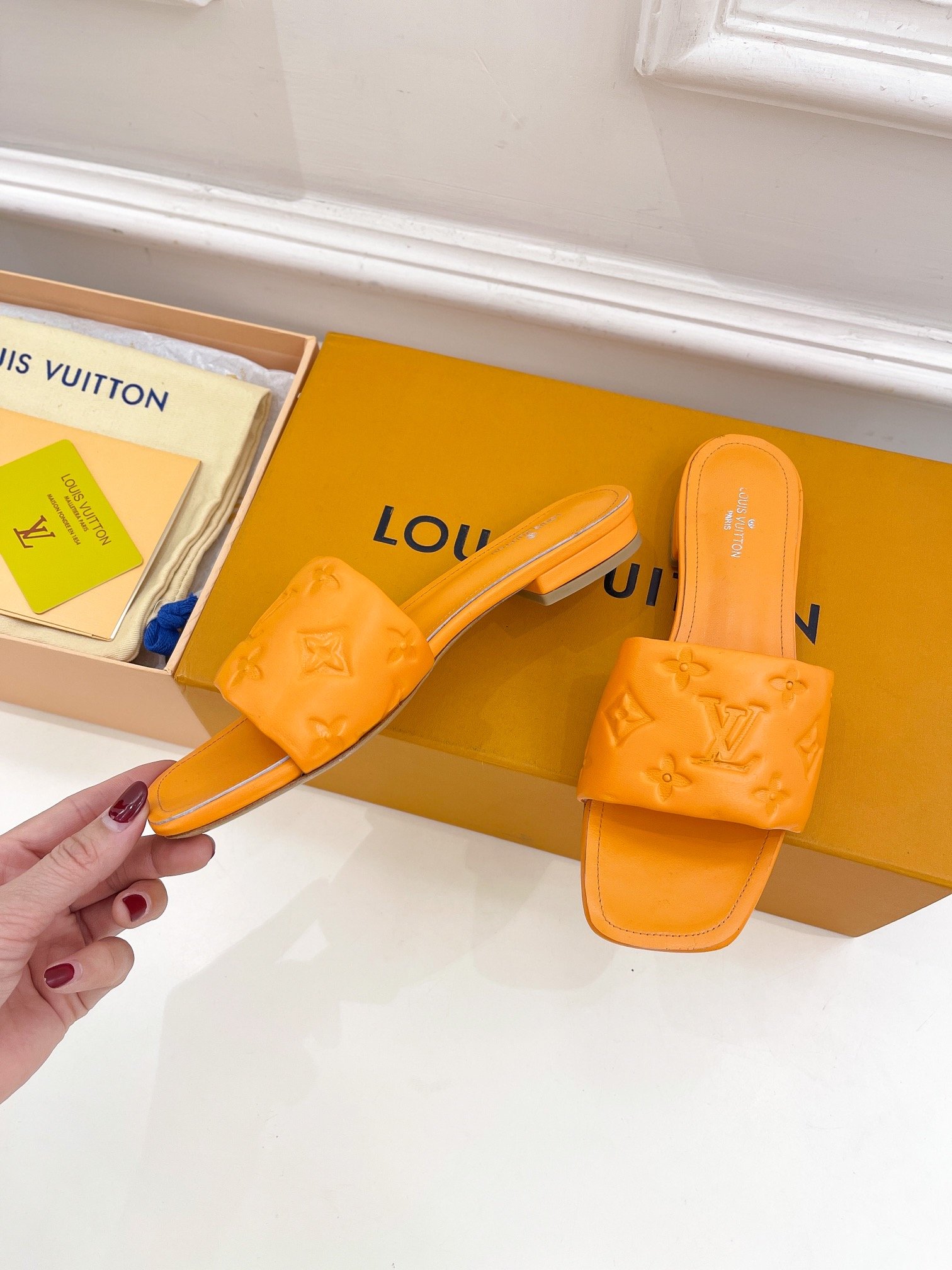 Louis Vuitton Women's Revival Flat Mule Orange For Women LV - Soul Replicas