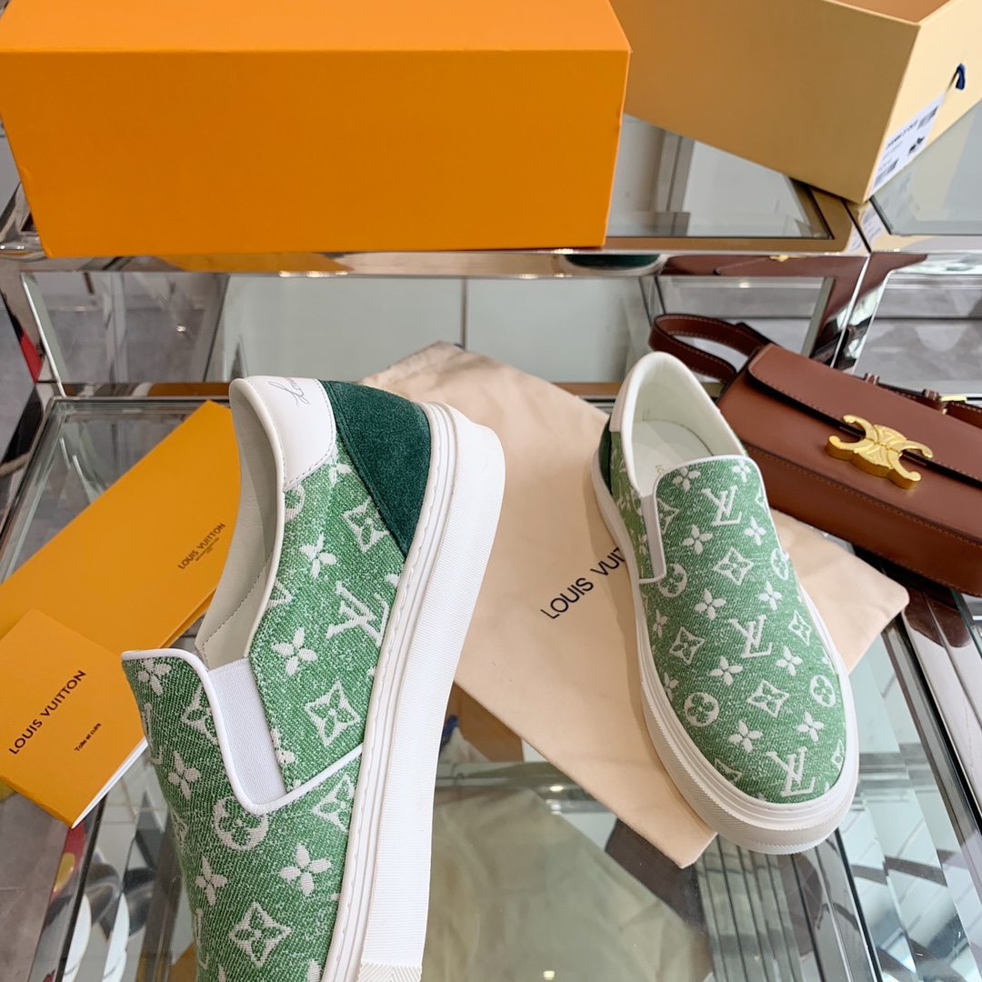 Louis Vuitton Women's Trocadero Slip On Green For Women LV - Soul Replicas