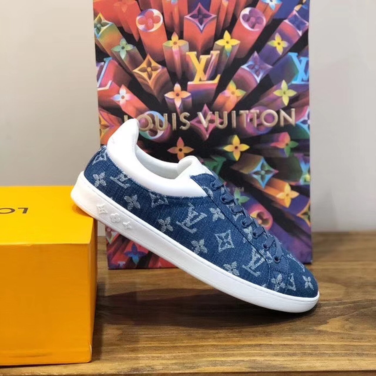 Louis Vuitton Luxembourg Sneaker Monogram Canvas Blue For Women LV - Soul Replicas