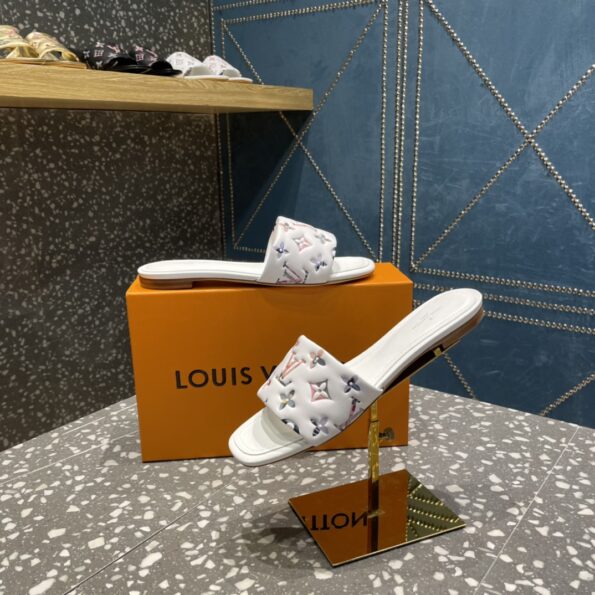 Louis Vuitton Women's Revival Flat Mule White For Women LV 1AAORE - Soul Replicas