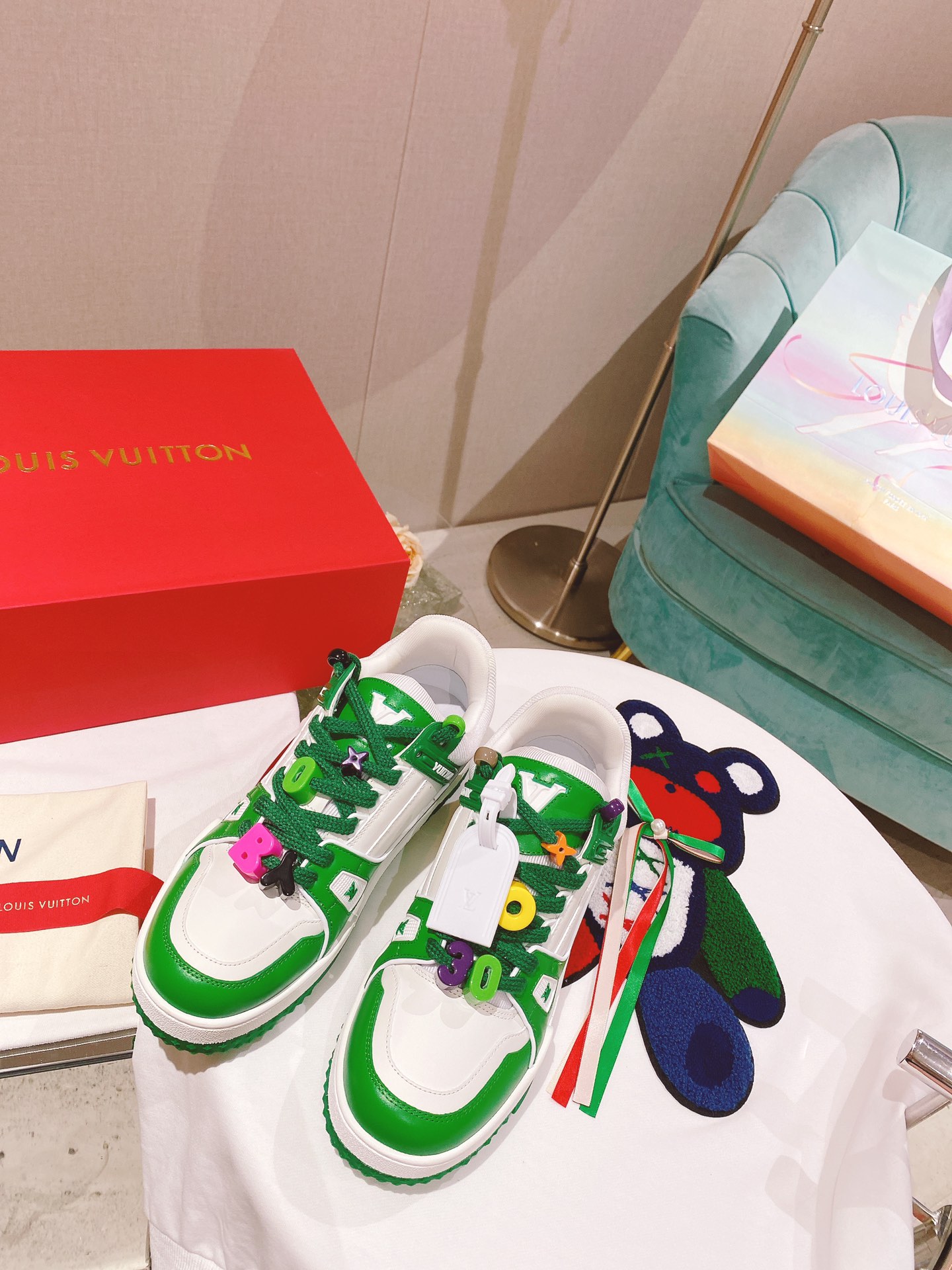 Louis Vuitton Women's LV Trainer Sneaker Green For Women LV - Soul Replicas