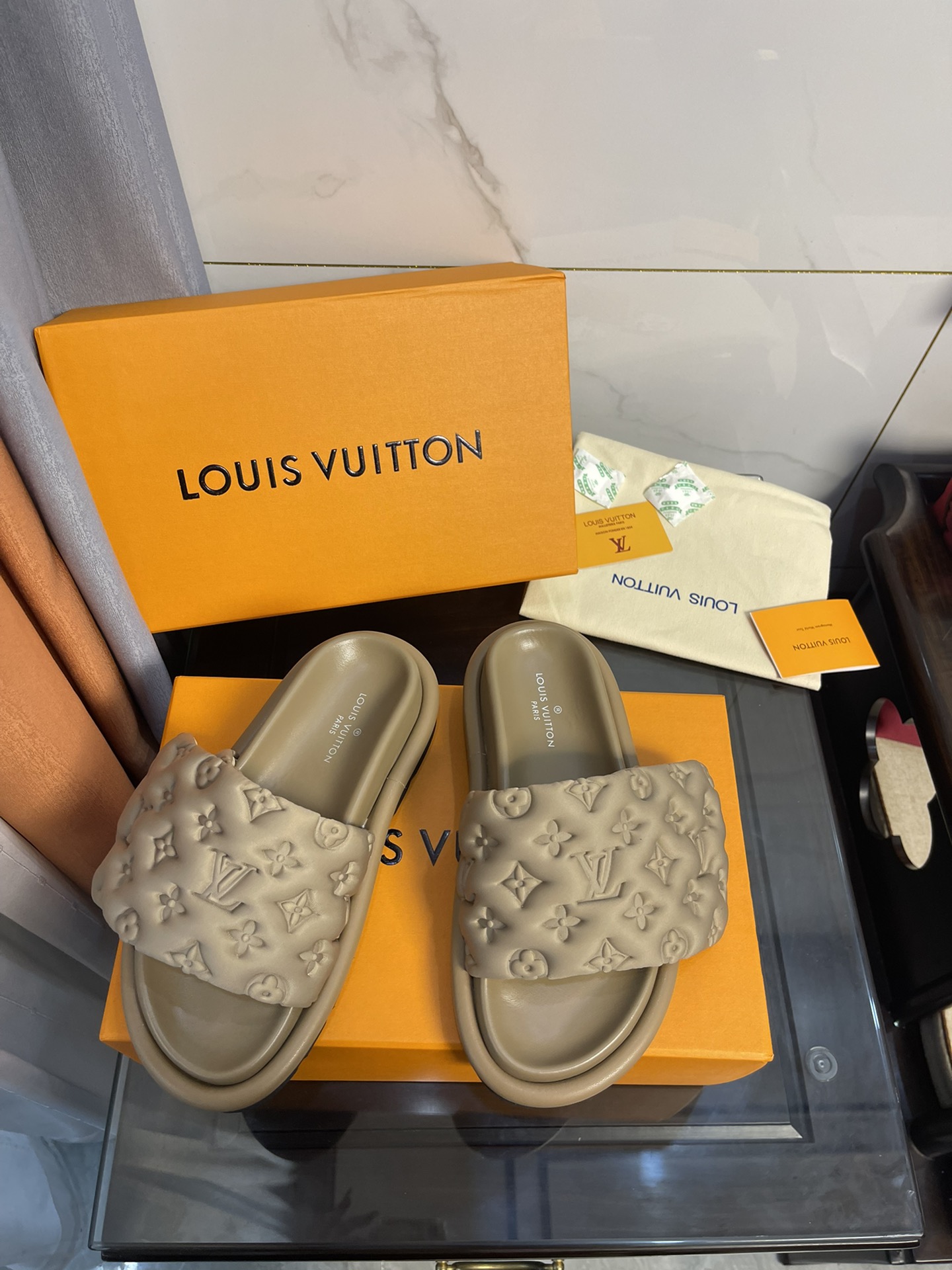 Louis Vuitton Women's Pool Pillow Comfort Mule Beige For Women LV - Soul Replicas