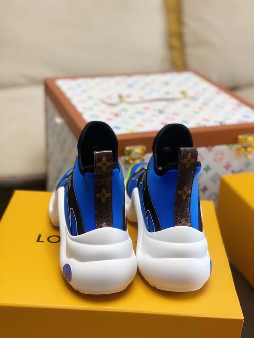 Louis Vuitton LV Archlight Sneaker Recycled Printed Nylon Blue For Women LV - Soul Replicas