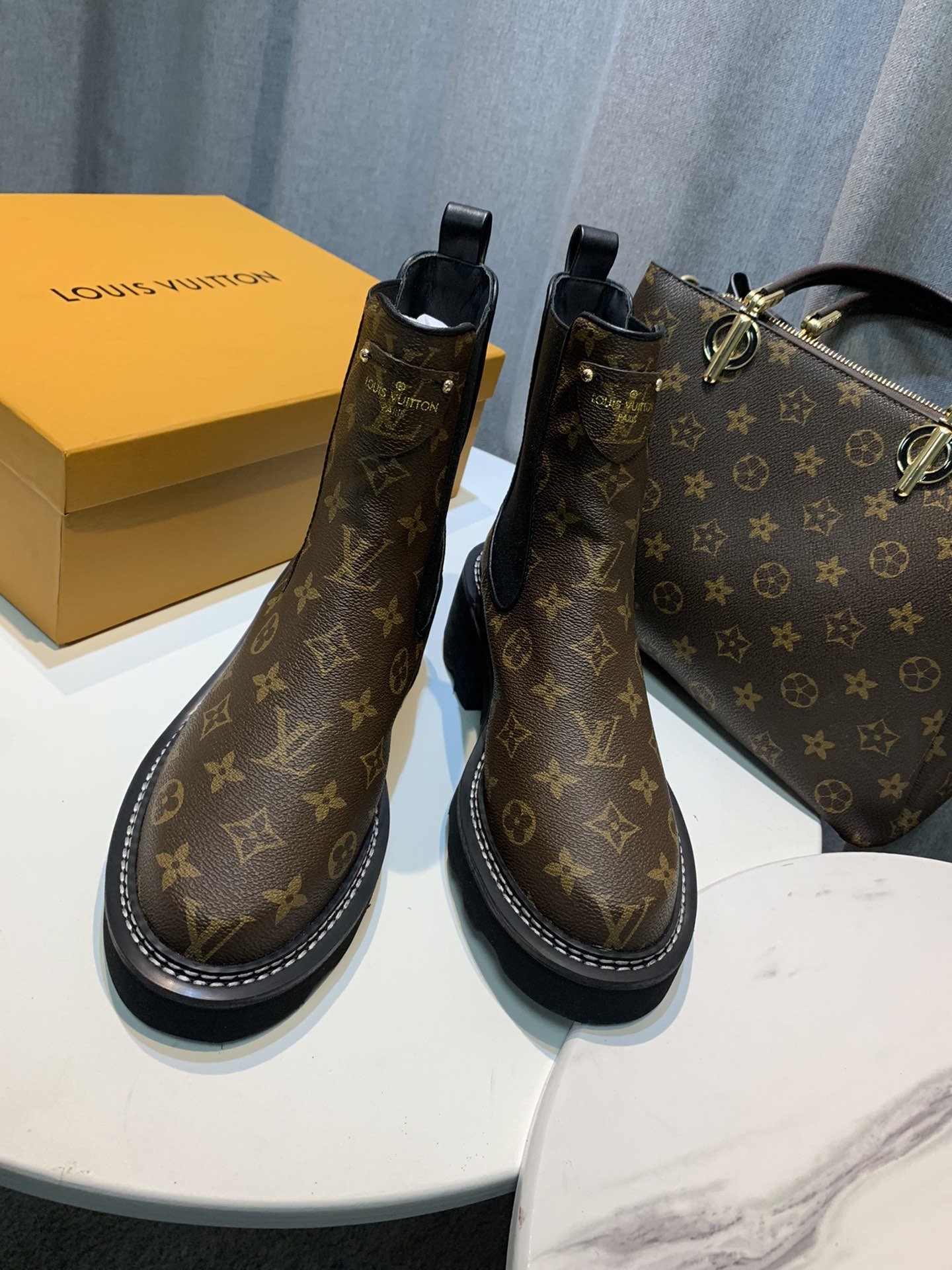 Louis Vuitton Women's LV Beaubourg Ankle Boot Brown For Women LV 1A8QCK - Soul Replicas