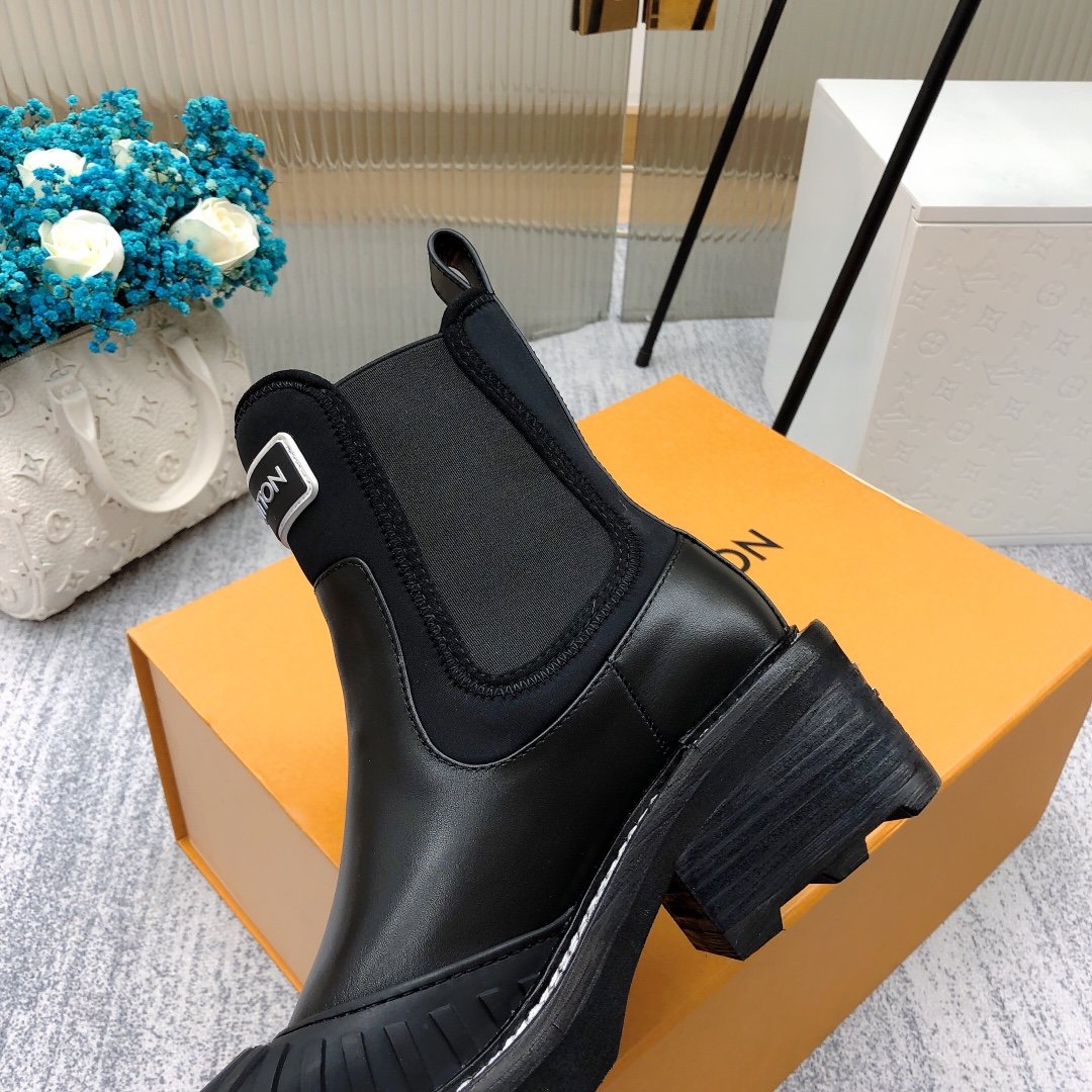 Louis Vuitton LV Beaubourg Ankle Boot Neoprene Black For Women LV - Soul Replicas