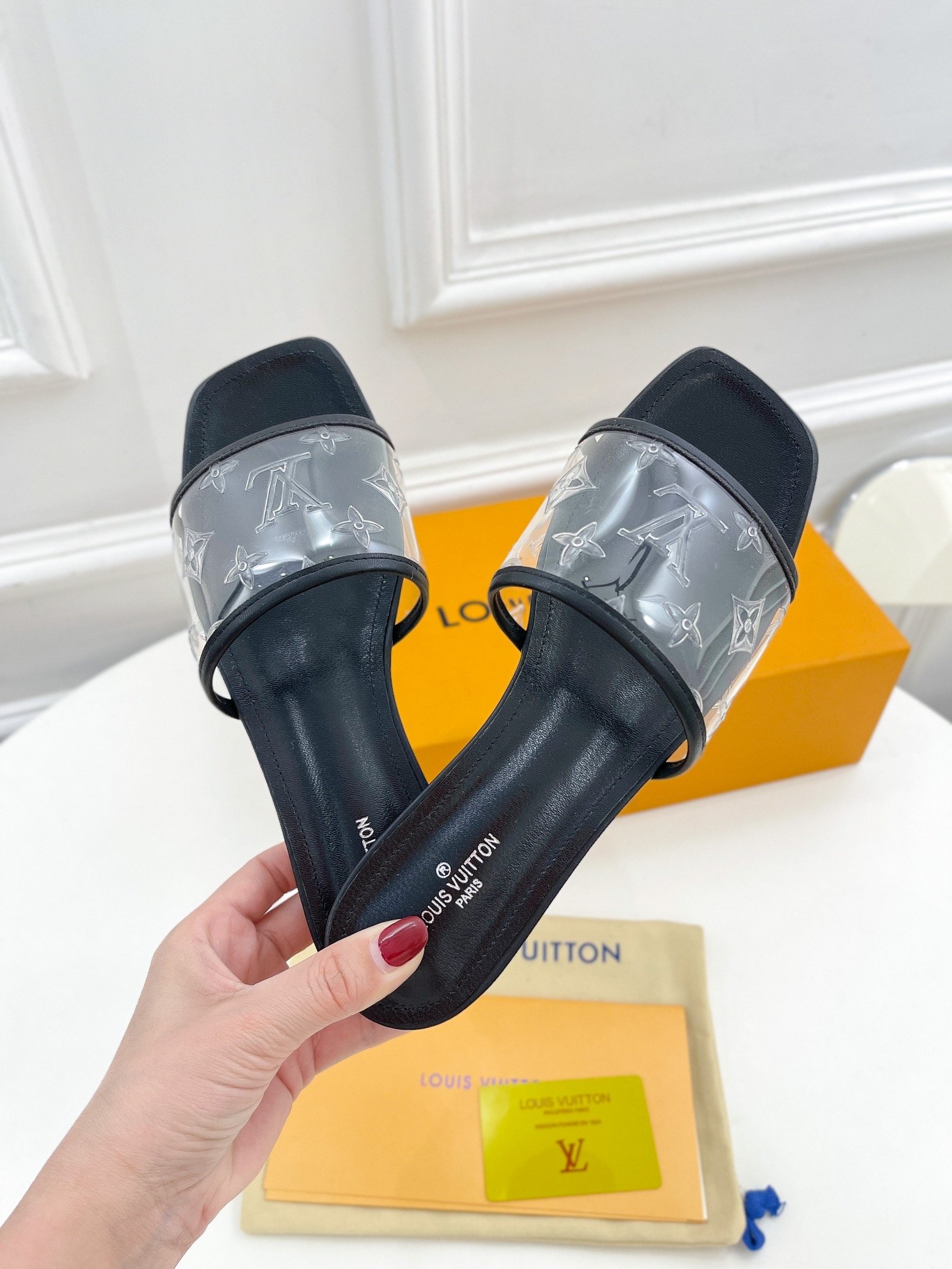 Louis Vuitton Women's Revival Flat Mule Black For Women LV - Soul Replicas