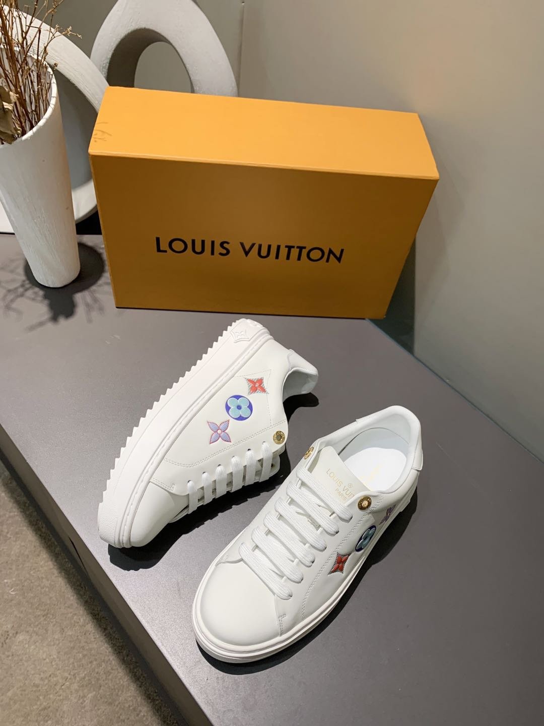 Louis Vuitton Time Out Sneaker White For Women LV - Soul Replicas