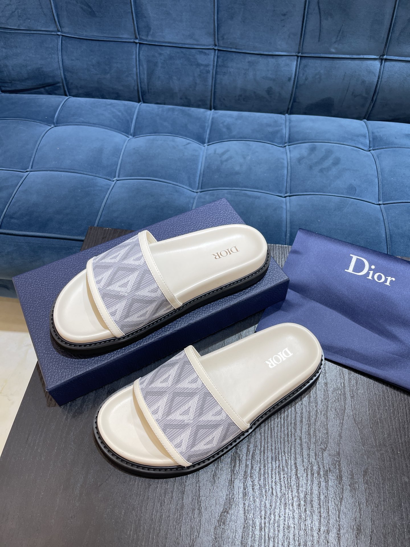 Christian Dior Aqua Sandal White For Men CD - Soul Replicas