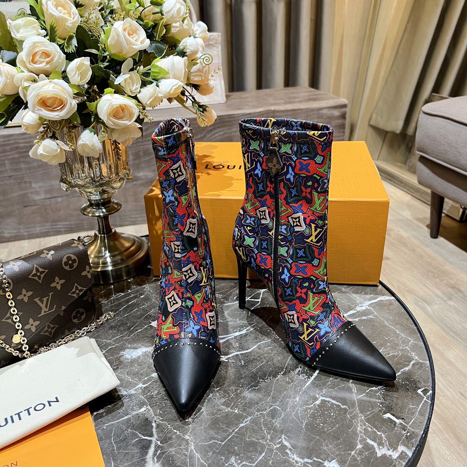 Louis Vuitton Women's Cherie Ankle Boots MulticolorFor Women LV - Soul Replicas