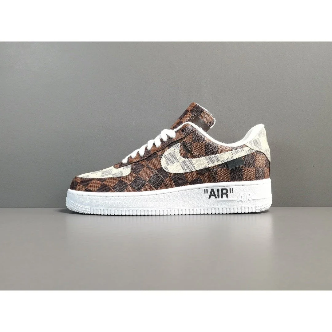 NIKE AIR FORCE 1 x LOUlS VUlTTON BROWN/WHITE - Soul Replicas