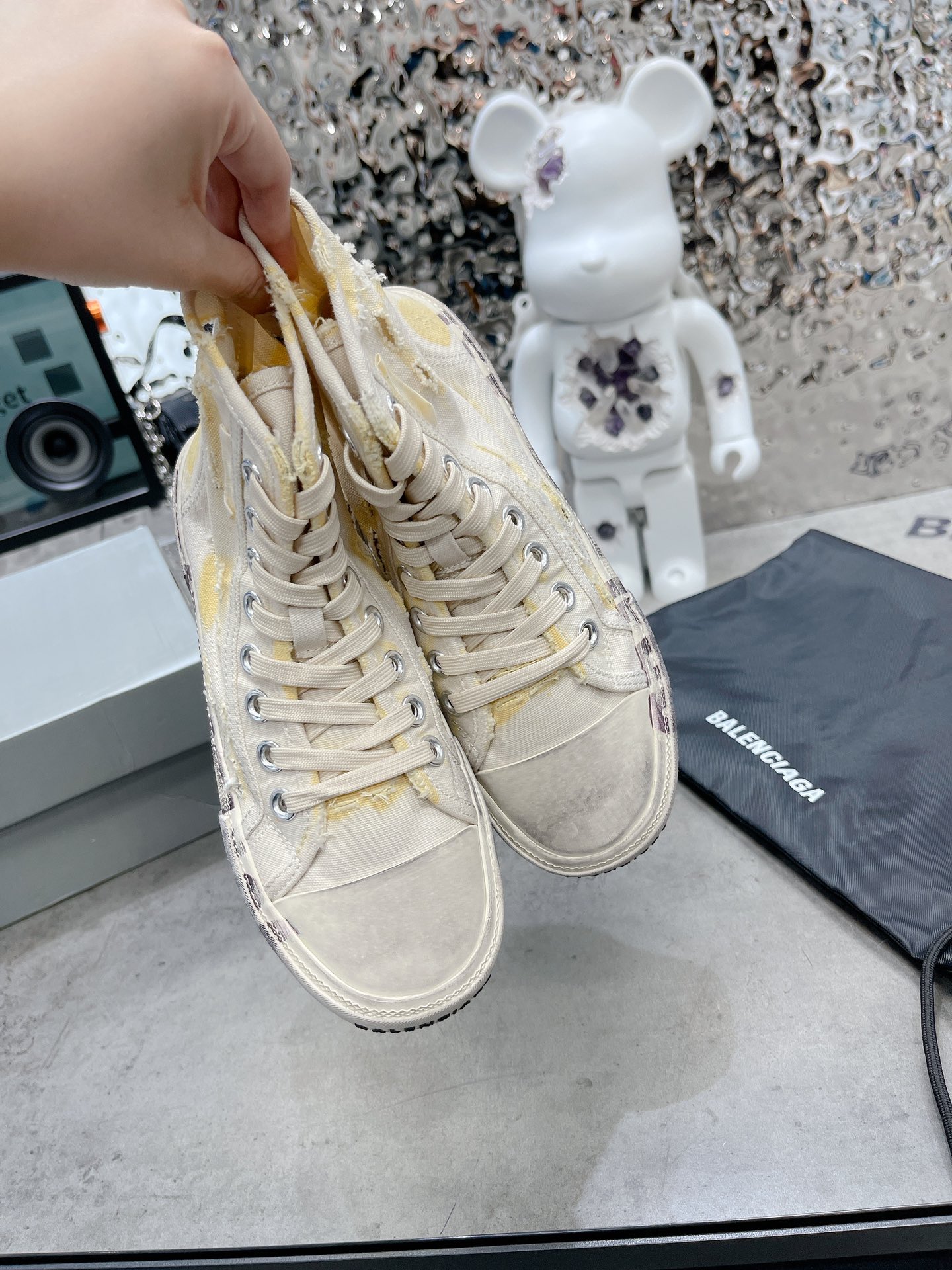 Balenciaga Paris High Top Trainers White For Women - Soul Replicas