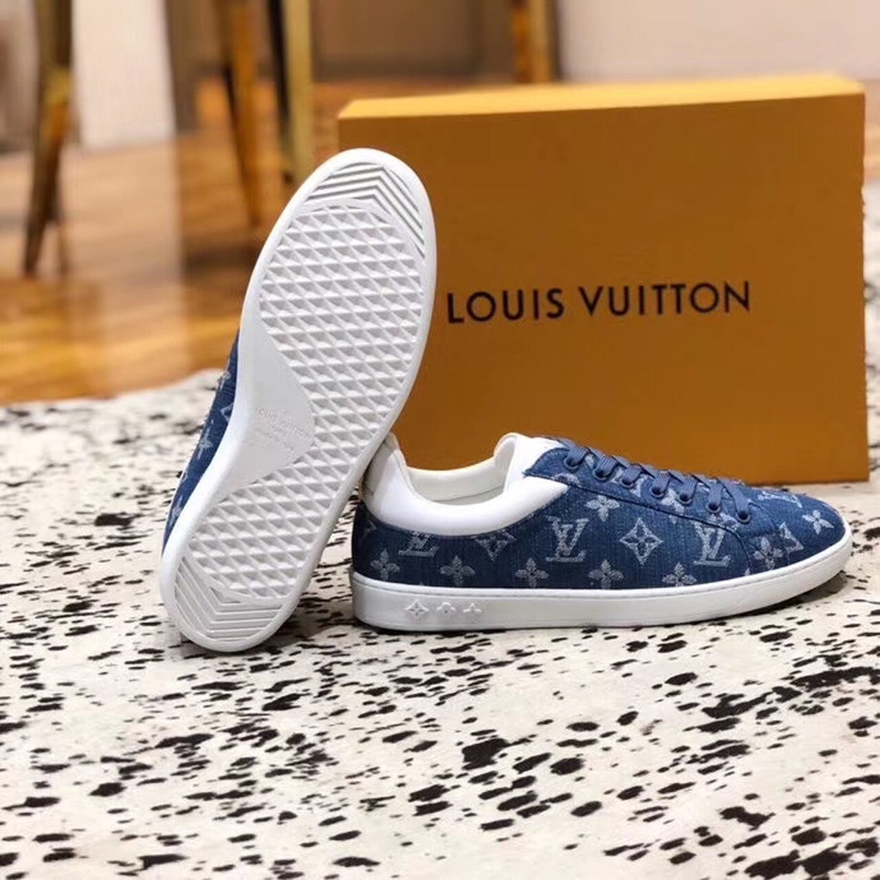 Louis Vuitton Luxembourg Sneaker Monogram Canvas Blue For Women LV - Soul Replicas