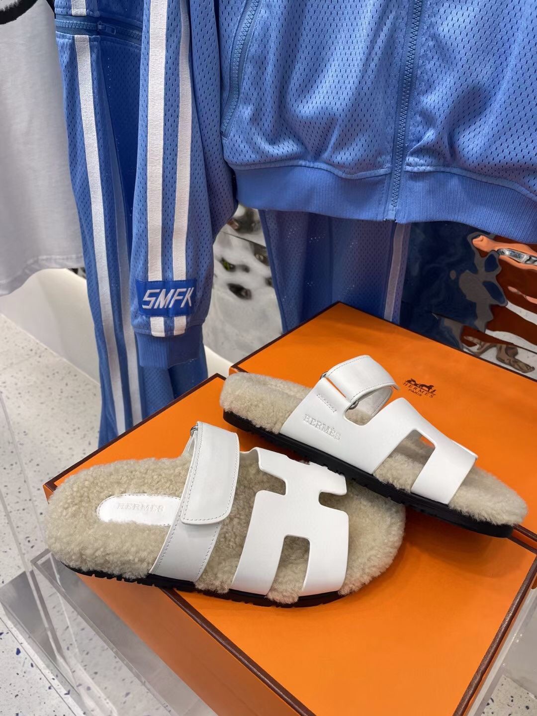 Hermes Chypre Sandal White For Women - Soul Replicas