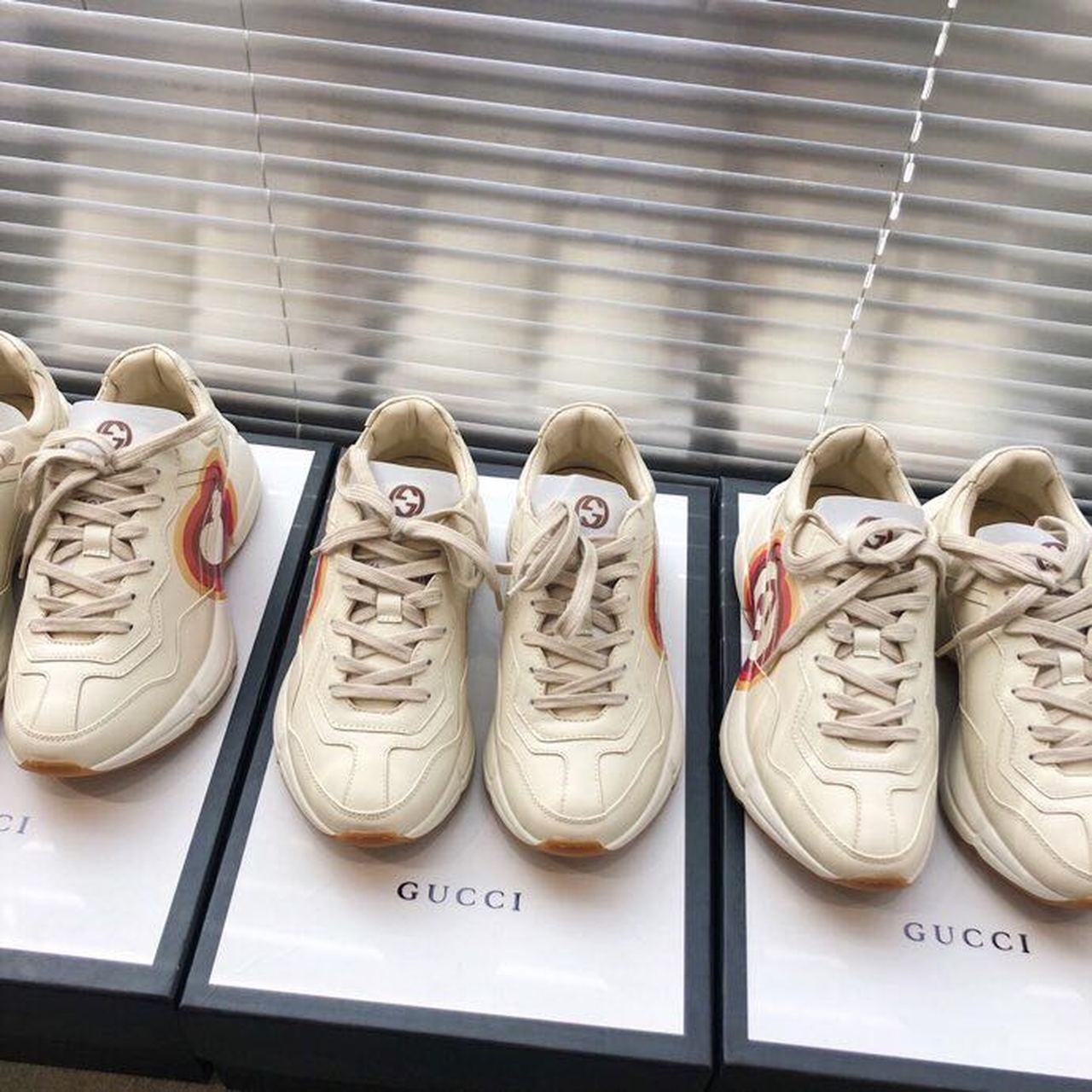 Gucci Women's Rhyton Sneaker With Gucci Heart White For Women Gucci - Soul Replicas