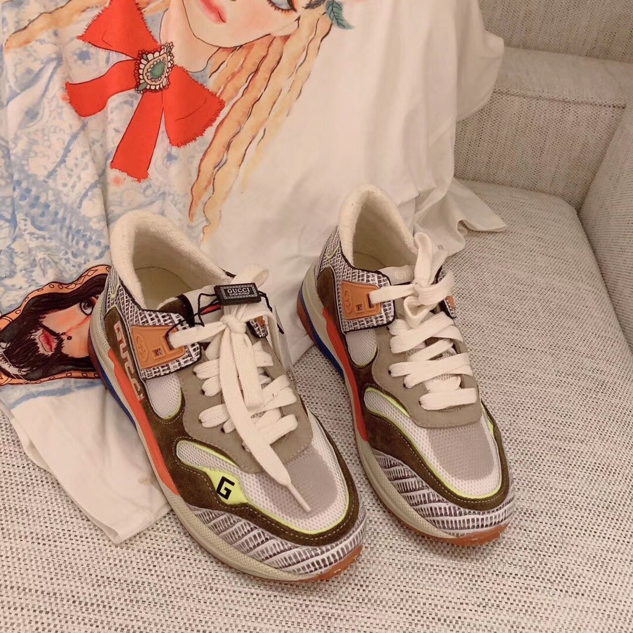 Gucci Ultrapace Sneakers Green For Women Gucci - Soul Replicas