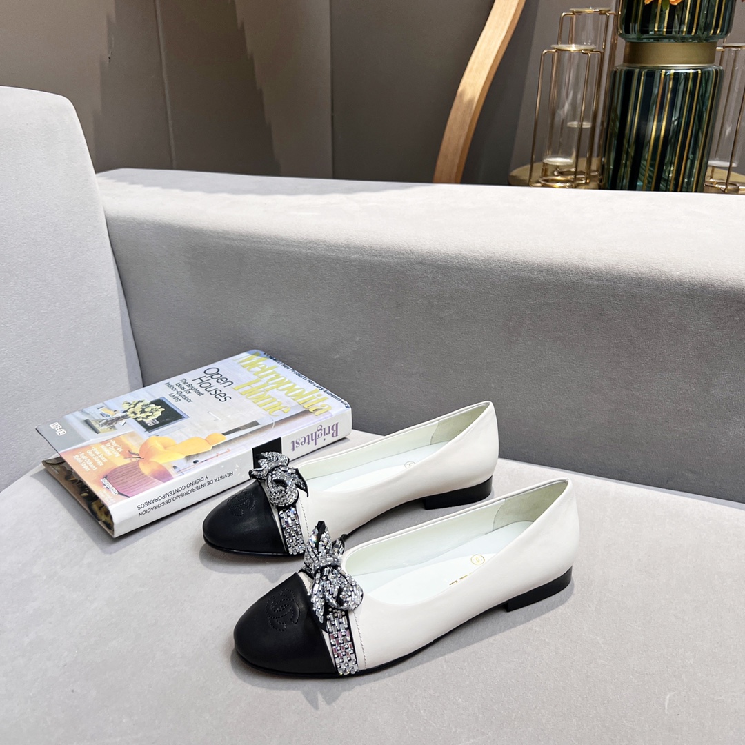 Chanel Women's Ballerinas White For Women - Soul Replicas