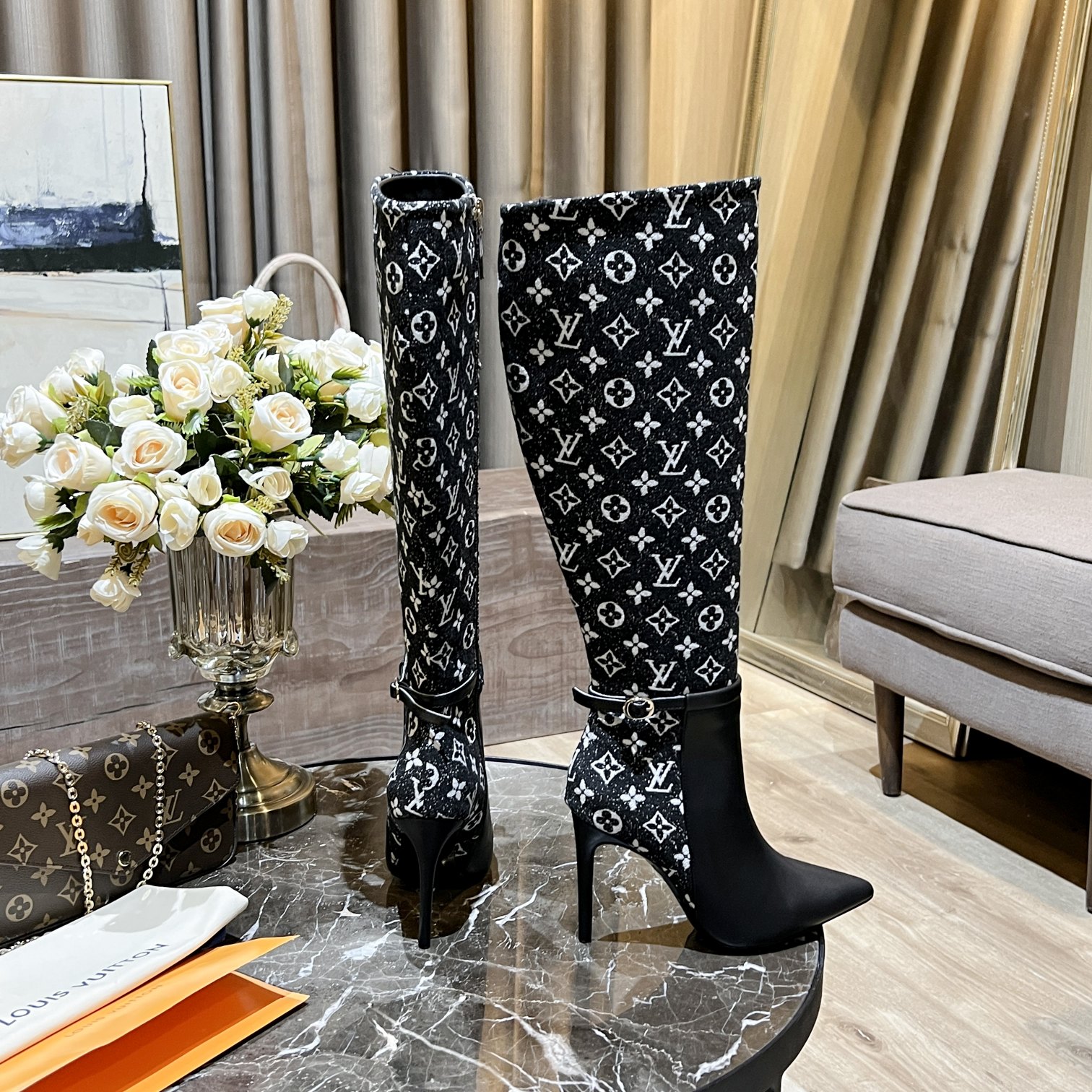 Louis Vuitton Women's Bottine Silhouette Black For Women LV - Soul Replicas