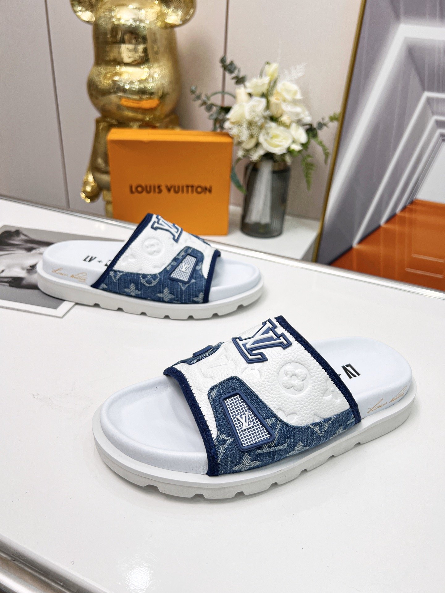 Louis Vuitton Women's Pool Pillow Comfort Mule Blue For Women LV - Soul Replicas