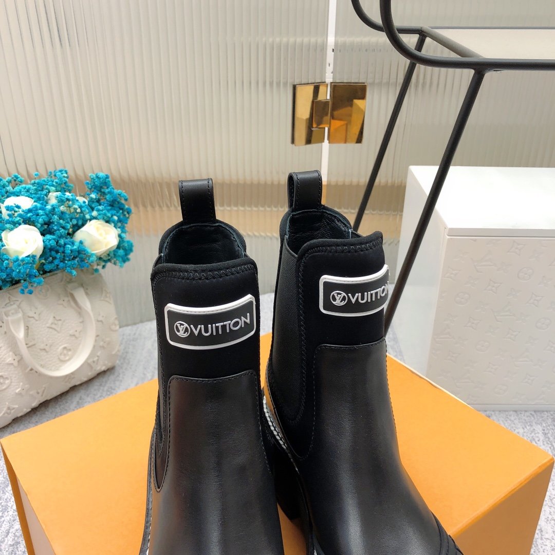Louis Vuitton LV Beaubourg Ankle Boot Neoprene Black For Women LV - Soul Replicas