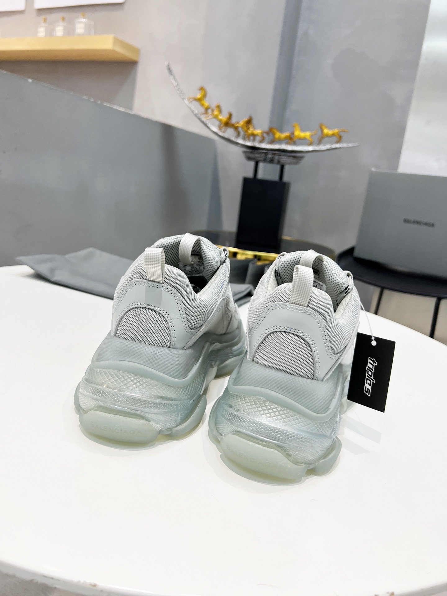 Balenciaga Triple S Trainers Clear Sole White For Women - Soul Replicas