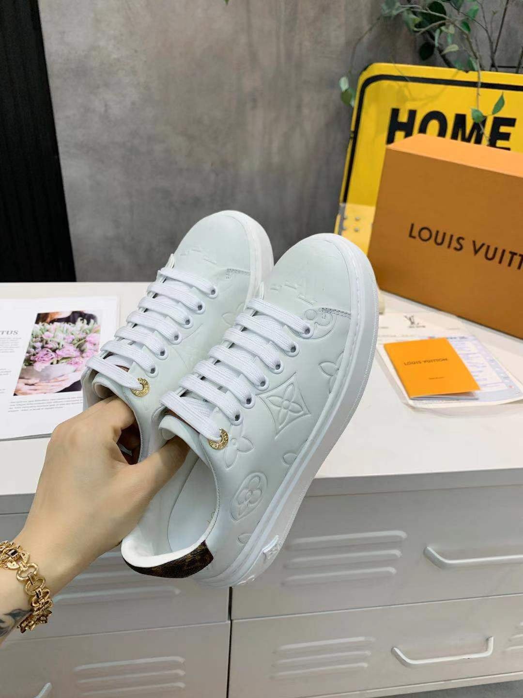 Louis Vuitton Time Out Sneaker White For Women LV - Soul Replicas