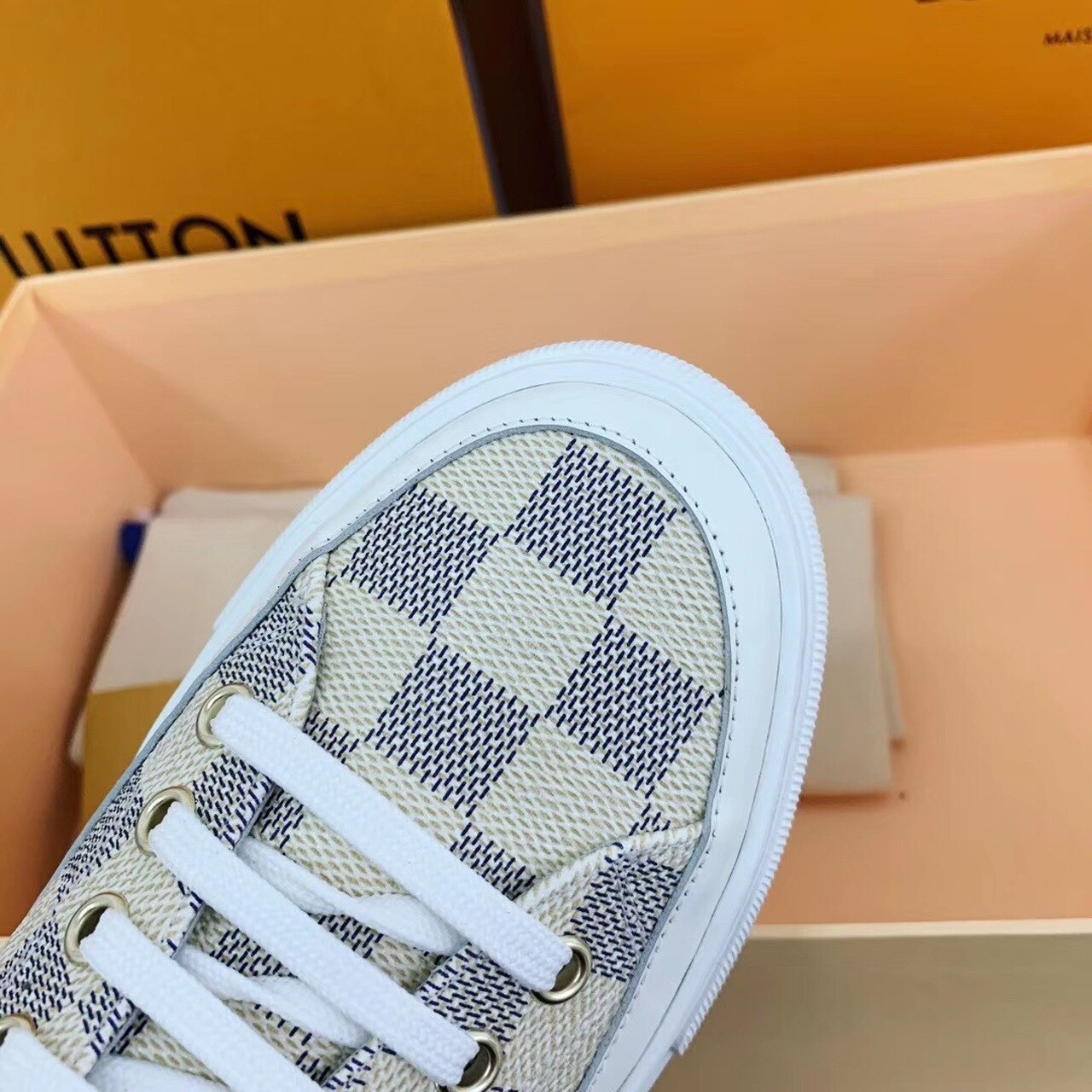 Louis Vuitton Stellar Sneaker Boot Damier Denim Grey For Women LV - Soul Replicas