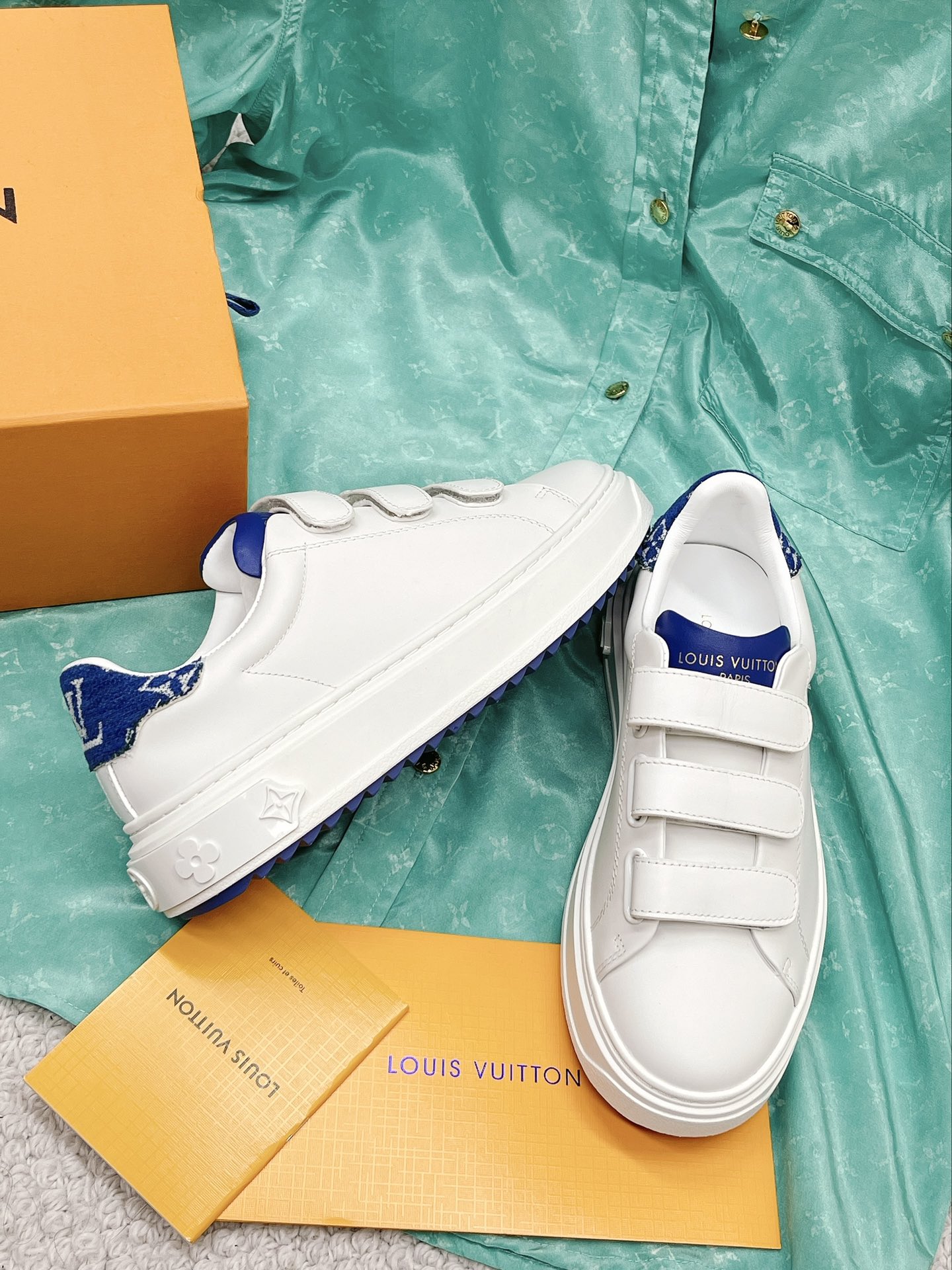 Louis Vuitton Women's Time Out Sneaker Blue For Women LV 1AADQ0 - Soul Replicas