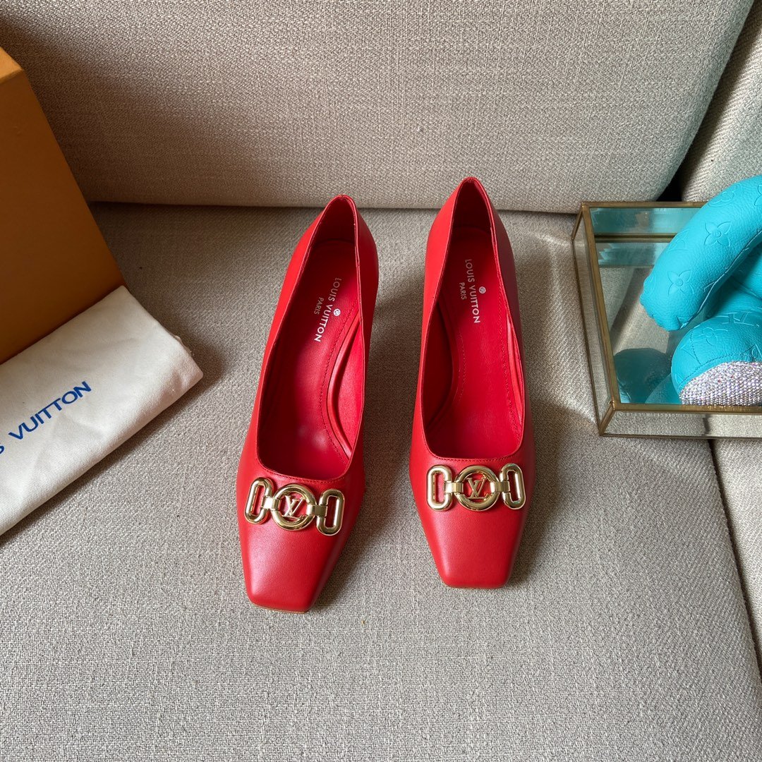 Louis Vuitton Women's Rotary Pump Red For Women LV - Soul Replicas
