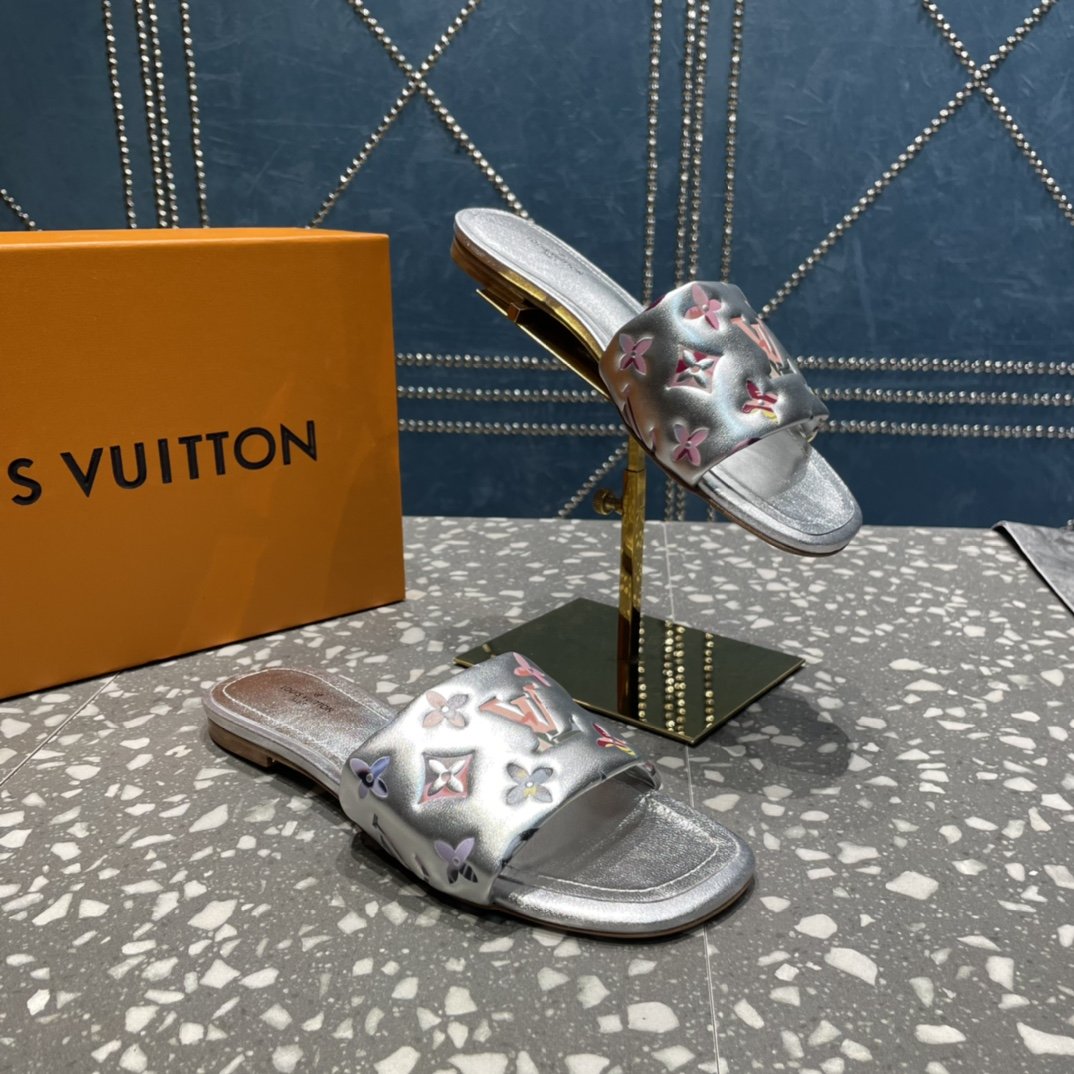Louis Vuitton Women's Revival Flat Mule Sliver For Women LV 1AAOVA - Soul Replicas