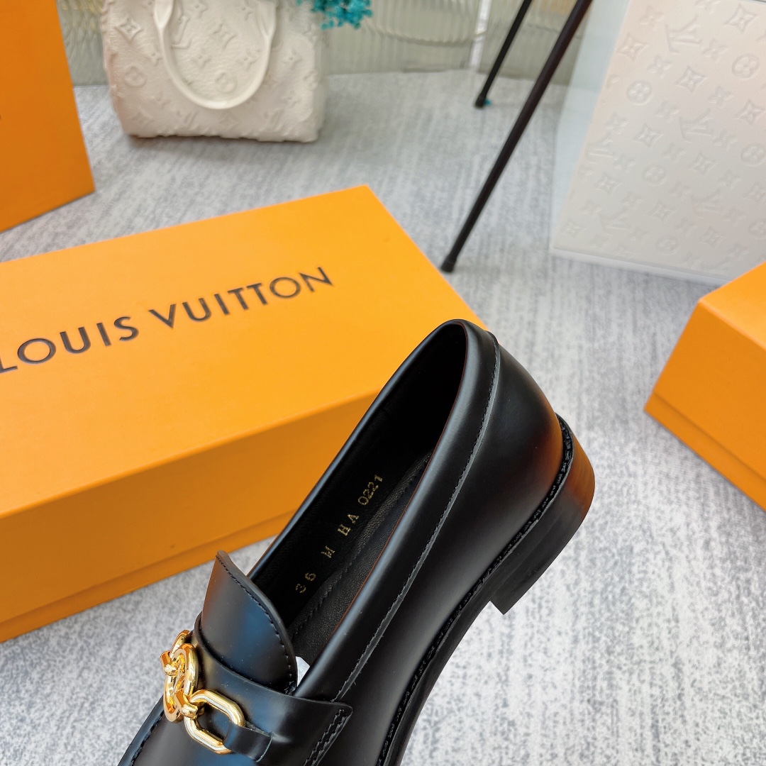 Louis Vuitton Women's Chess Flat Loafe Black For Women LV - Soul Replicas