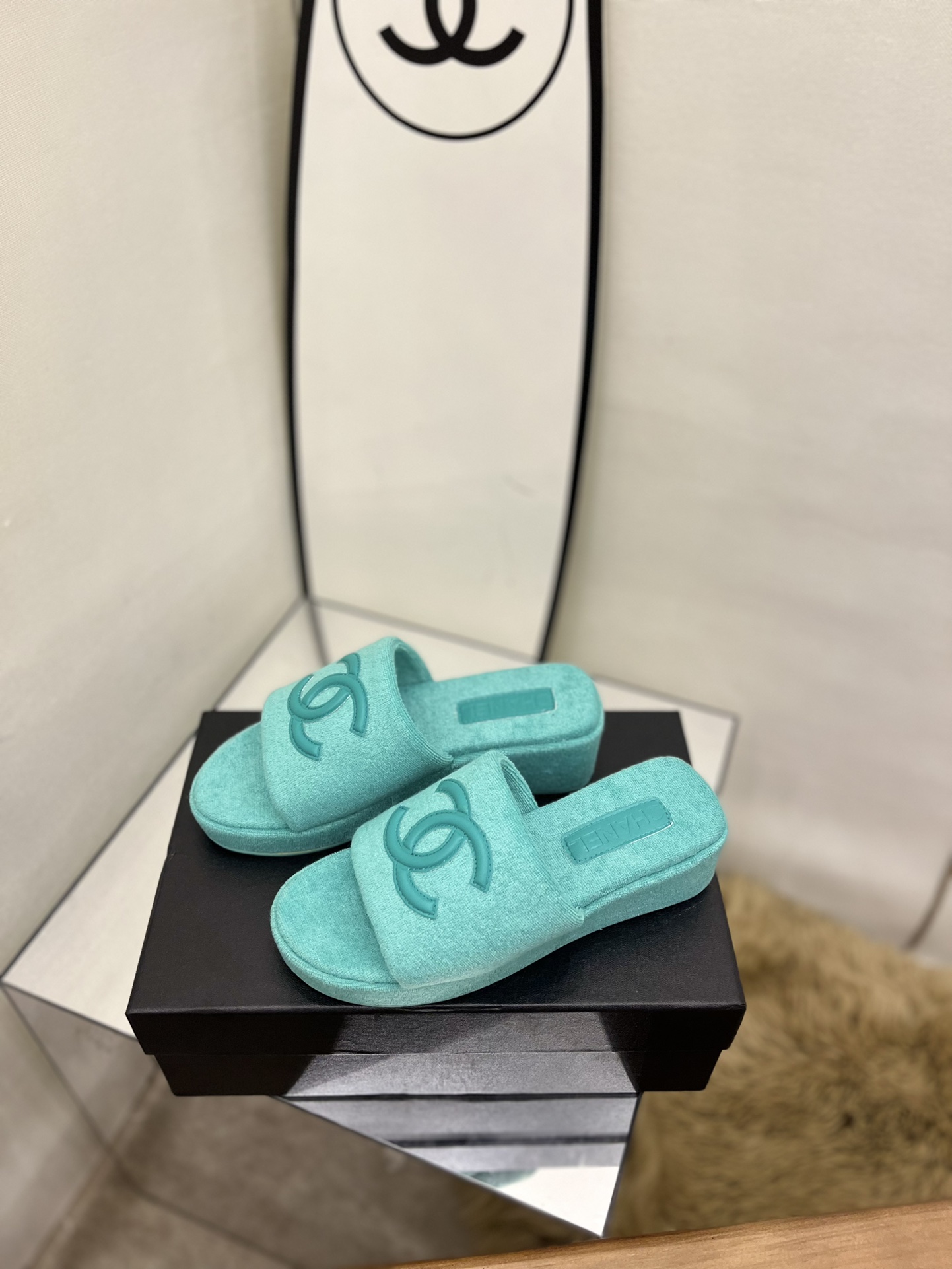 Chanel Women's Mules Green For Women 1.5in/4cm - Soul Replicas