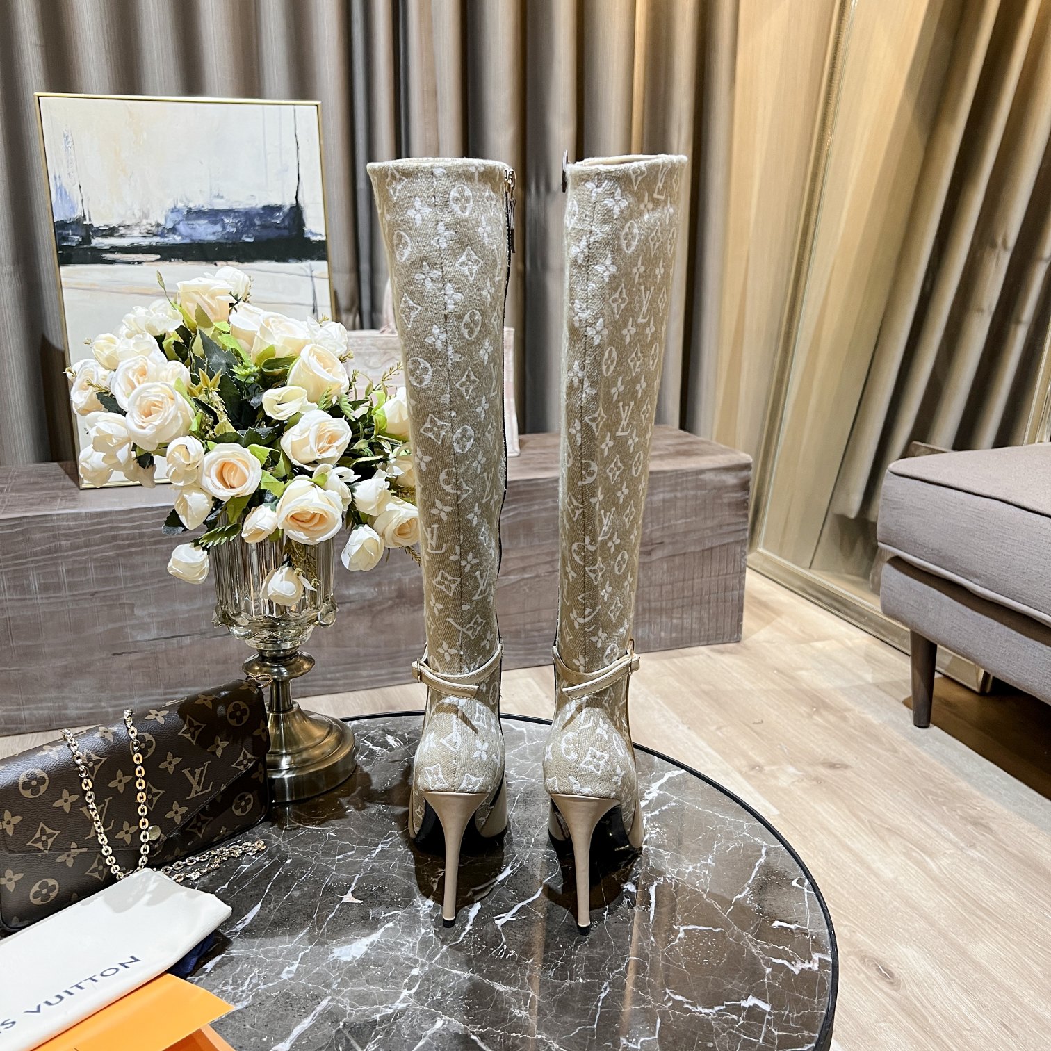 Louis Vuitton Women's Bottine Silhouette Beige For Women LV - Soul Replicas