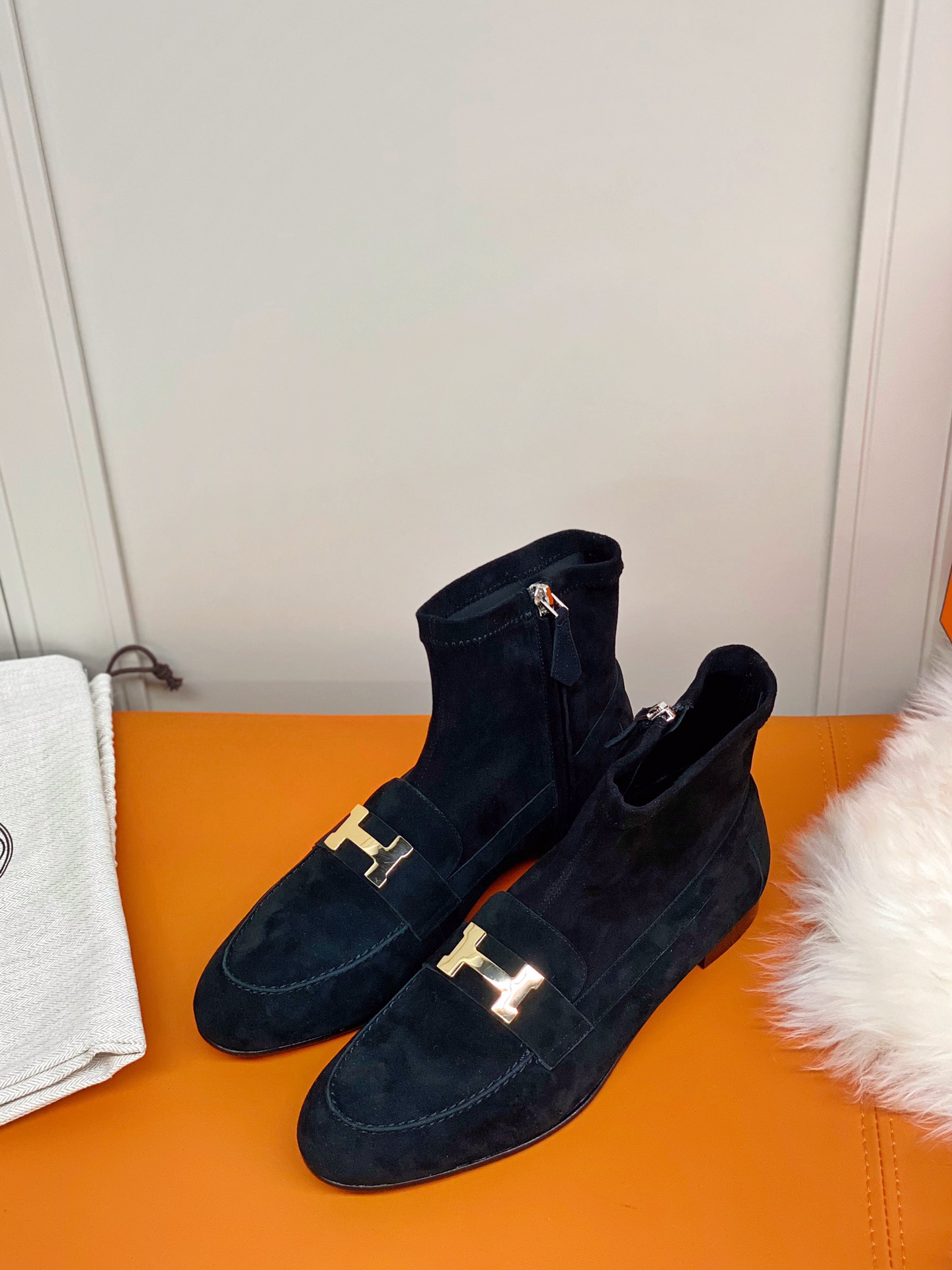 Hermes  Saint-Honore Ankle Boots Black For Women - Soul Replicas