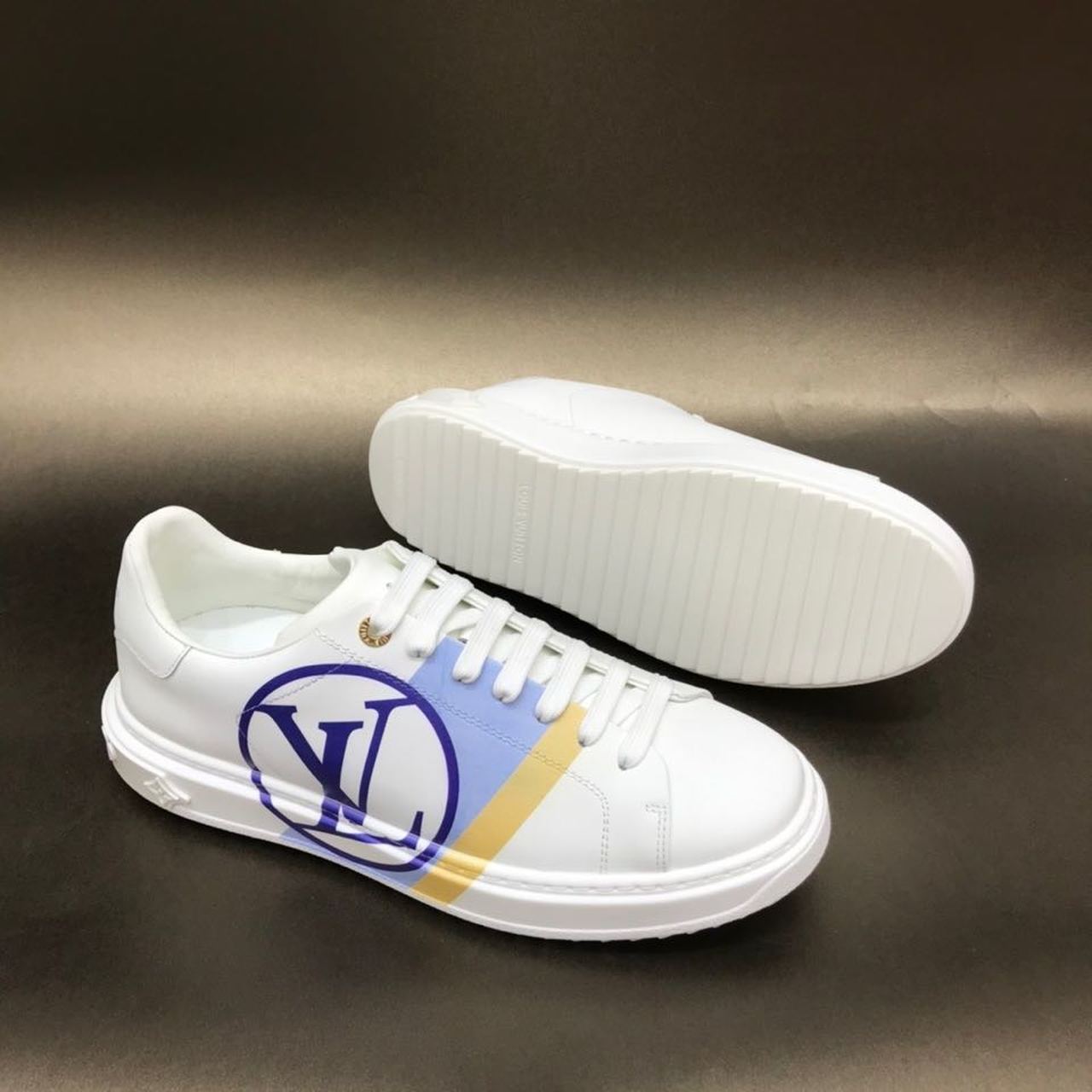 Louis Vuitton Time Out Sneaker White/Blue For Women LV - Soul Replicas