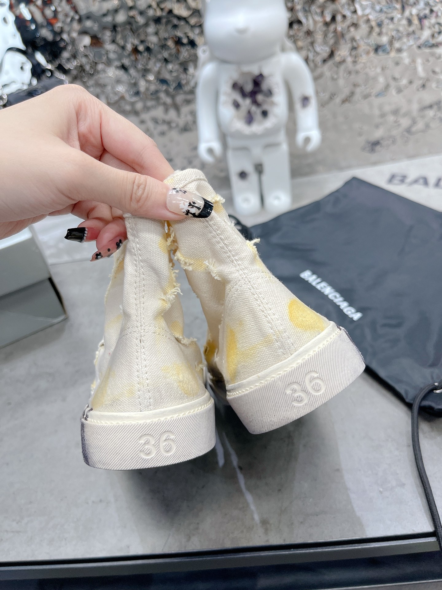 Balenciaga Paris High Top Trainers White For Women - Soul Replicas