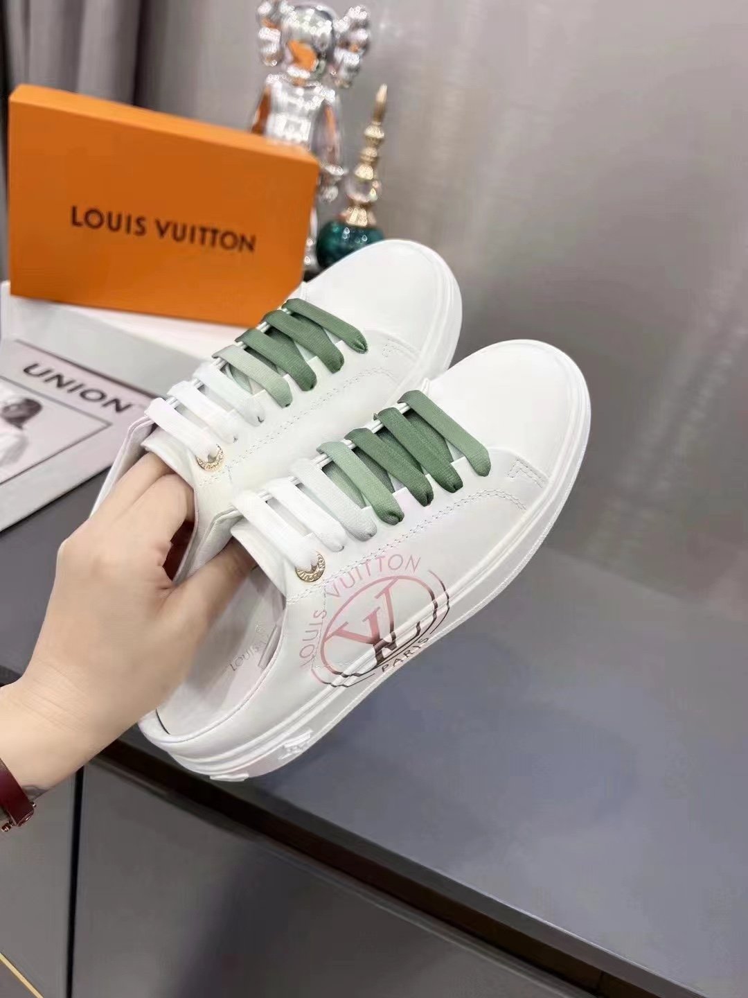 Louis Vuitton Women's Time Out Open-Back Sneaker Green For Women LV 1AA1CZ - Soul Replicas