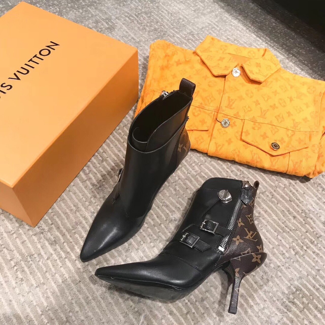 Louis Vuitton LV Janet Ankle Boot Black For Women LV - Soul Replicas