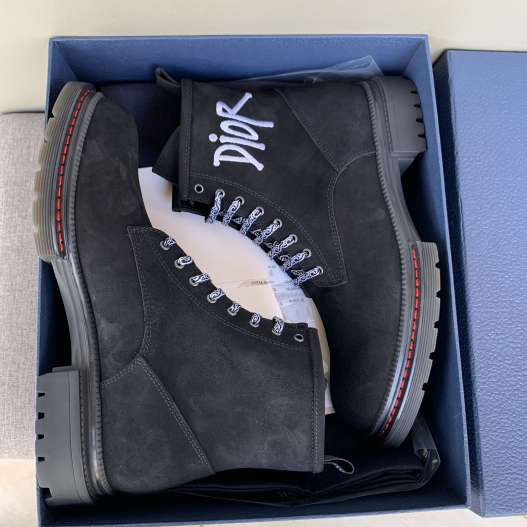 Christian Dior Ankle Boot Black For Men CD - Soul Replicas