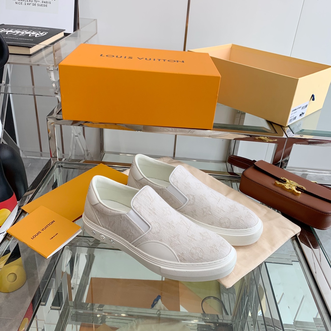 Louis Vuitton Women's Trocadero Slip On White For Women LV - Soul Replicas